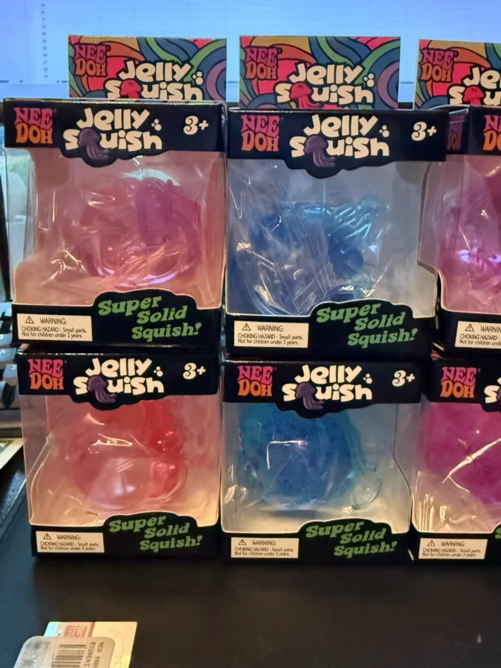 Mini NeeDoh Jelly Squish Blue Kids Squishy Toy - Nee Doh - Picture 6 of 7